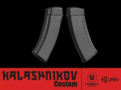 AK - Magazine - AK74 Tactical Plum Low-poly 3D model