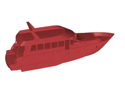 21m steel pleasure boat 3D model