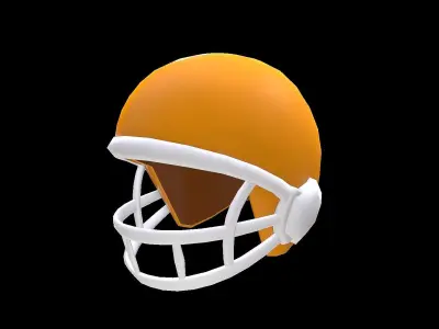 Toon Style sports Helmet 3d model for mobile game  Low-poly 3D model