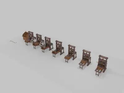 Letterpress printing machine and type molding 3D model
