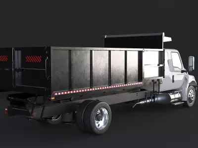 International MV Extended Cab Landscape Truck 3D model