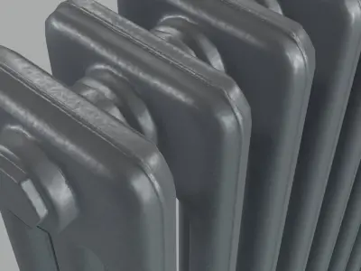 Classic Cast Iron Radiator 3C10 3D model