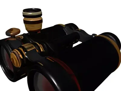 Detailed Vintage Binoculars Low-poly 3D model