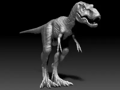 Dinosaur Baby Tyrannosaurus Rex Sculpt Project 3D model