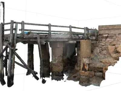 Old wooden Pier 3D model purchase
