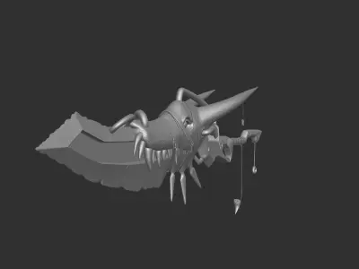 Dinosaur knife 3D Hig Poly Model 3D model