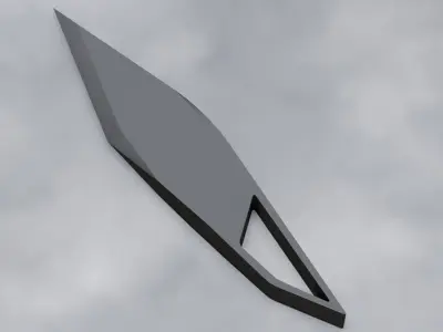 Knife concept Low-poly 3D model