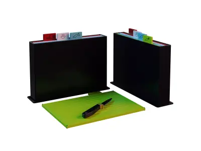 Chopping Board Set 01 Free low-poly 3D model