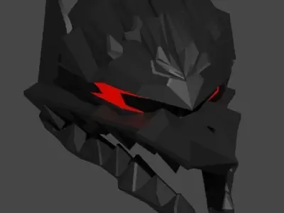 Guts Helment Low-poly 3D model