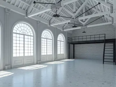 Loft interior 6 3D model