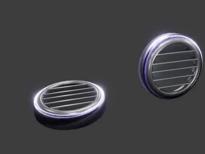 Car AC Vent 3D Model Low-poly 3D model