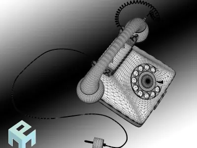 Vintage Telephone 3D model