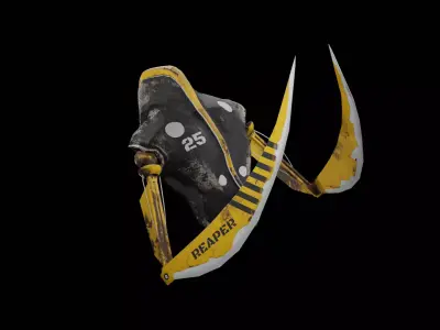 Meka-Reaper mask Low-poly 3D model