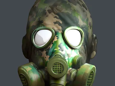 Helmet 3d model military combat Military Low-poly Low-poly 3D model 8