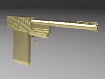 Guess gold gun 3D model