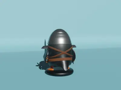 Warrior penguin for 3D printing 3D print model 3D model