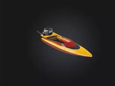 Hull for a high speed RC boat  designed for 3D printing 3D print model