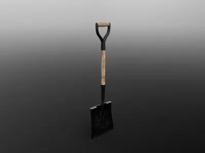 Square Shovel with three texture options  3D model