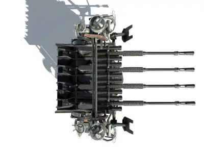 Heavy Machine Gun Low-poly 3D model