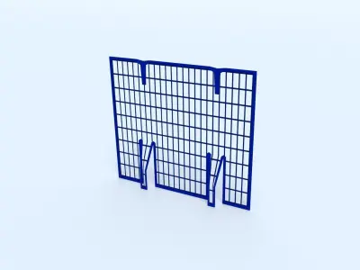 Brick guard for scaffolding Low-poly 3D model