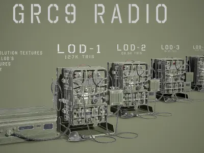 GRC9 Radio Low-poly 3D model