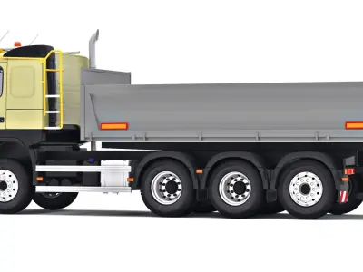 Volvo FMX Tridem Tipper Truck 8x4 3D model