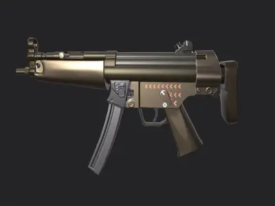 Heckler and Koch MP5 - Asset Model 3D Free low-poly 3D model