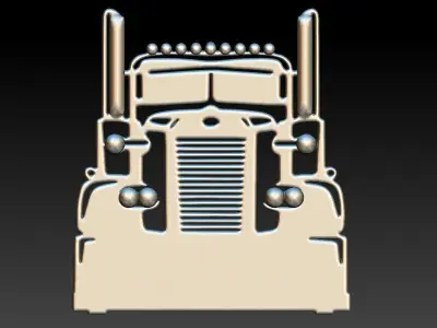 Semi Trailer Truck Pendant Necklace Jewerlry 3D print model buy