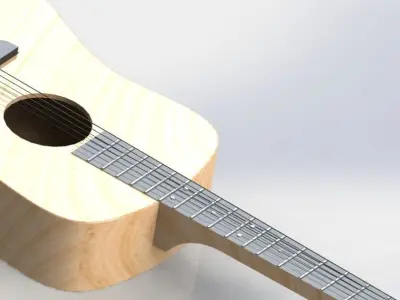 Acoustic Guitar 3D model purchase