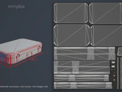 Army Box Animated PBR Free low-poly 3D model