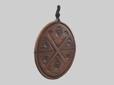 Wooden Talisman Low-poly 3D model