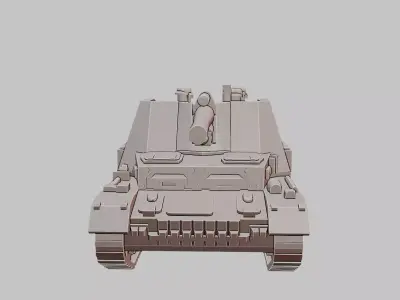Hummel Sd Kfz 165 tank 3D Print Model 3D print model