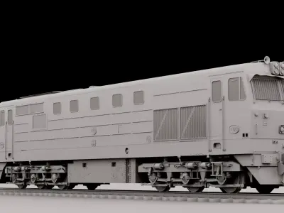AA22T-DB Egyptian Diesel Locomotive Low-poly 3D model
