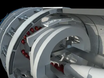Tunnel Boring Machine Low-poly 3D model purchase