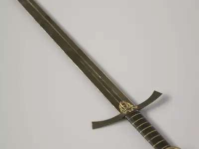 Steel Long Sword Low-poly 3D model