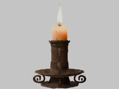 Low Poly Candle Low-poly 3D model