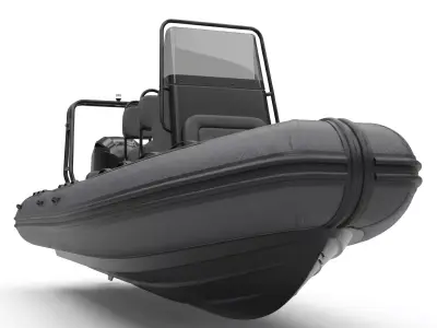 3D Tender Patrol 650 Inflatable Boat Low-poly 3D model