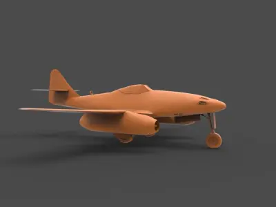 ME262 orange plane 3D print model