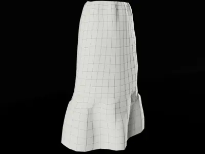 1890s Petticoat Low-poly 3D model