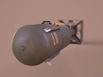 Little Boy Atomic Bomb Low-poly 3D model get