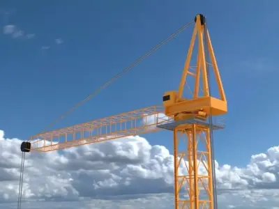Crane construction 3D model purchase