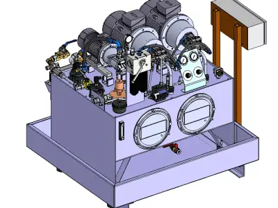 Hydraulic station 340L 3D model