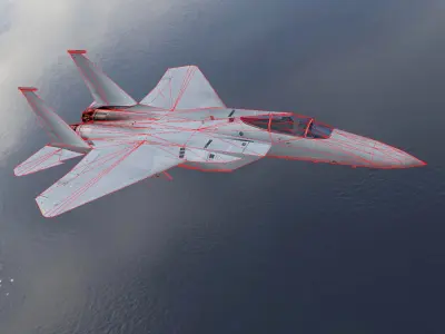 McDonnel Douglas F15 Eagle Low-poly 3D model