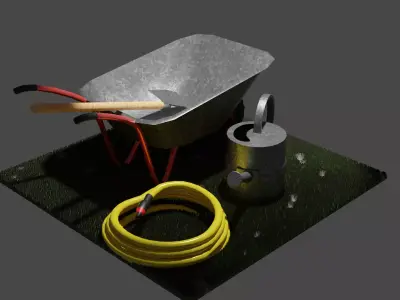 Garden tools 3D model purchase