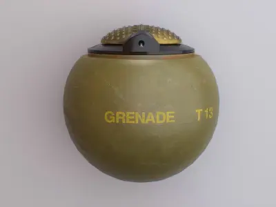The BEANO T-13  - Grenade  Low-poly 3D model Low-poly 3D model