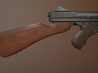 Thompson M1A1 3D model get
