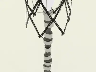 Industrial camshaft lamp 3D model
