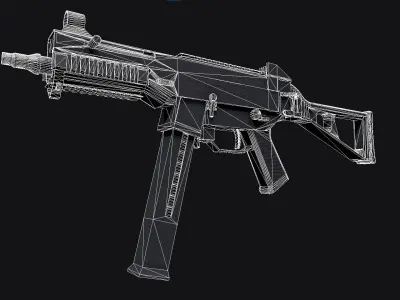 UMP45 Low-poly 3D model