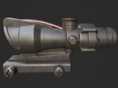 4X Scope  Low-poly 3D model