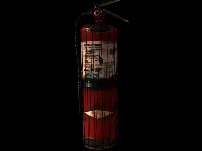 Fire Extinguisher Low-poly 3D model 10